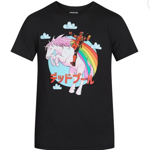 Deadpool Unicorn Men’s & Big Men's Graphic Tee Shirt - Picture 1 of 6